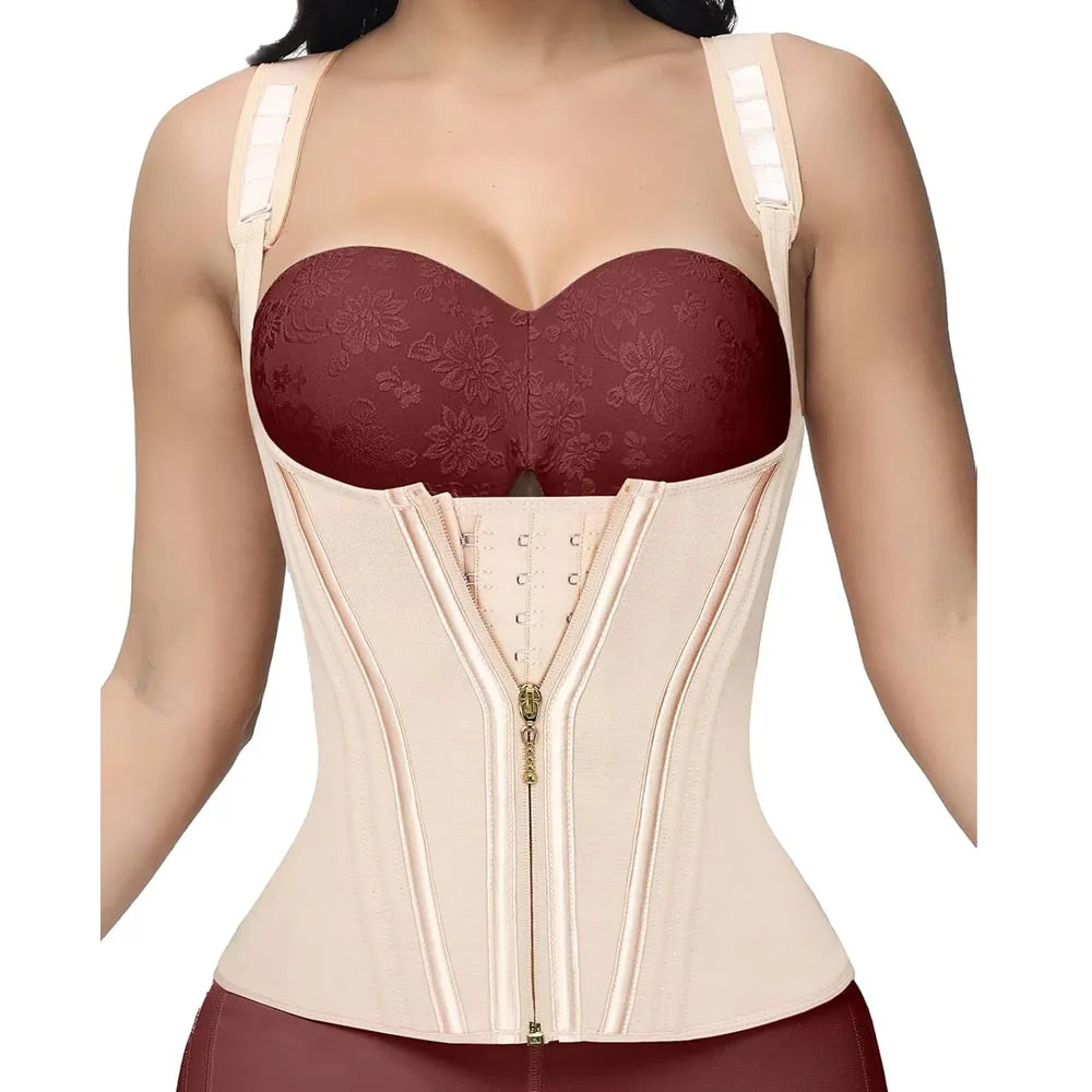 Waist Trainer for Women, Tummy Control Sports Girdle, Workout Body Shaper with Adjustable Shoulder Strap