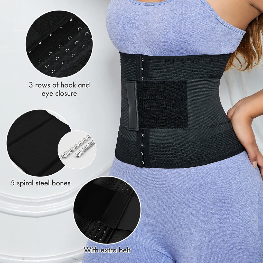 Waist trainer For Women Waist Cincher Corset Shapewear Tummy Control Body Shaper Workout Girdle