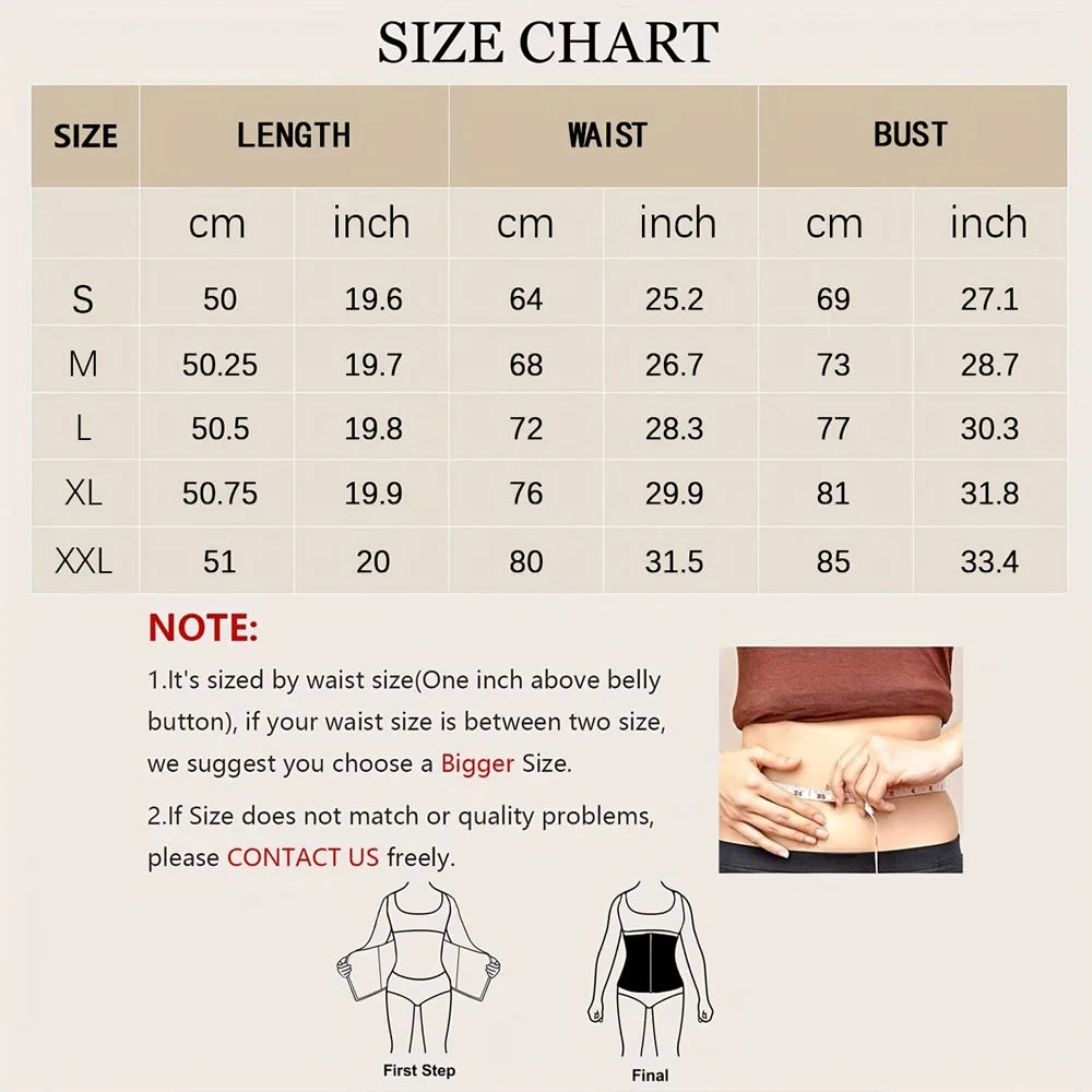 Waist Trainer for Women, Tummy Control Sports Girdle, Workout Body Shaper with Adjustable Shoulder Strap