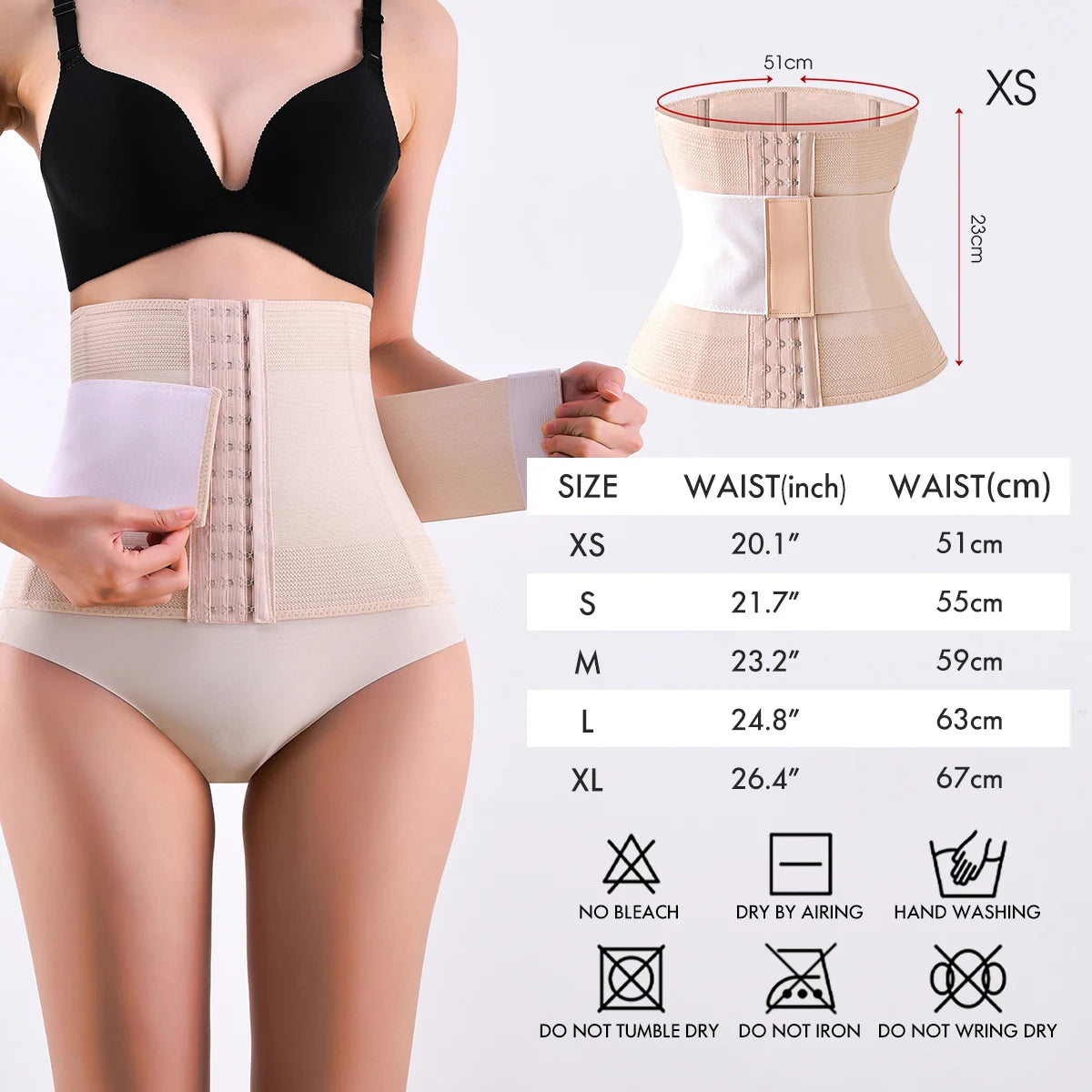Waist trainer For Women Waist Cincher Corset Shapewear Tummy Control Body Shaper Workout Girdle